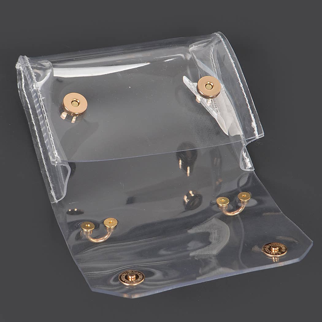 CLEAR CROSSBODY: GOLD
