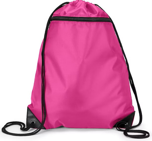 ZIPPER POCKET DRAWSTRING BACKPACK