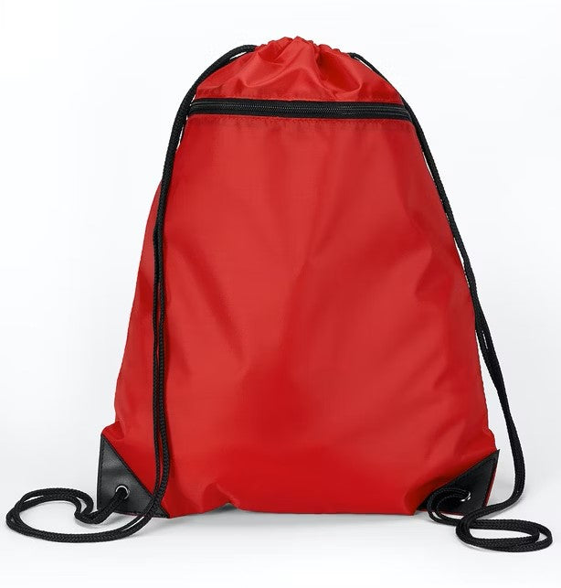 ZIPPER POCKET DRAWSTRING BACKPACK