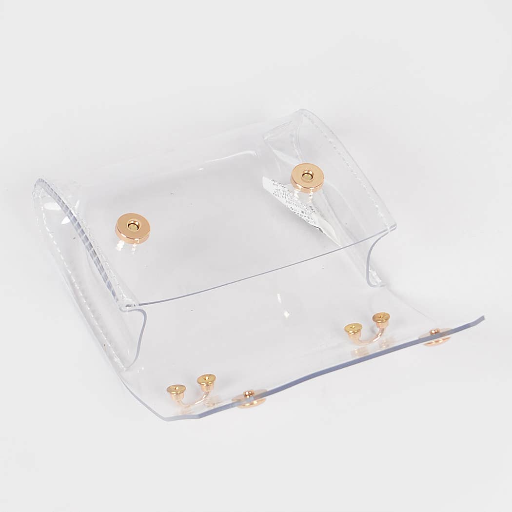 CLEAR CROSSBODY: GOLD
