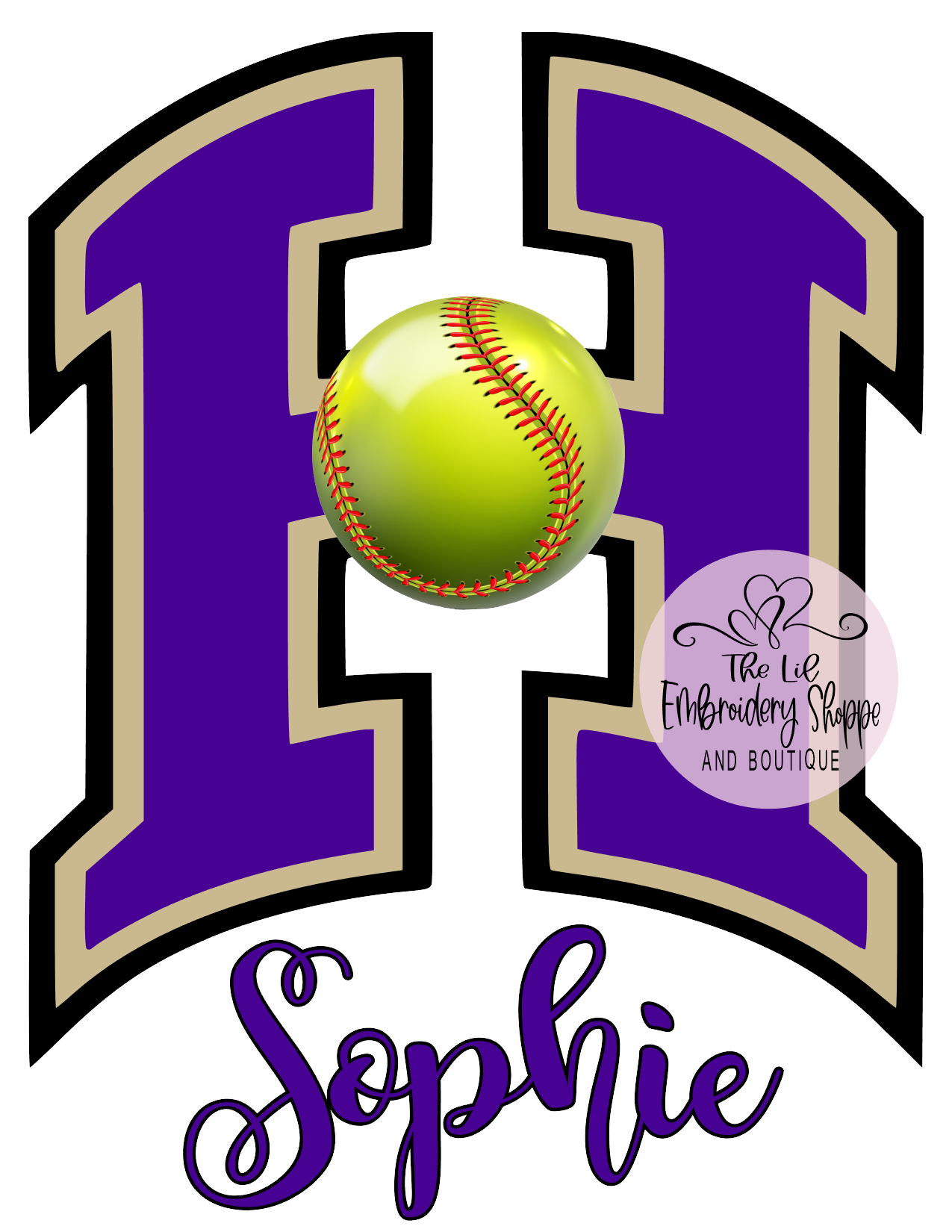 HAHNVILLE SOFTBALL GARDEN FLAG