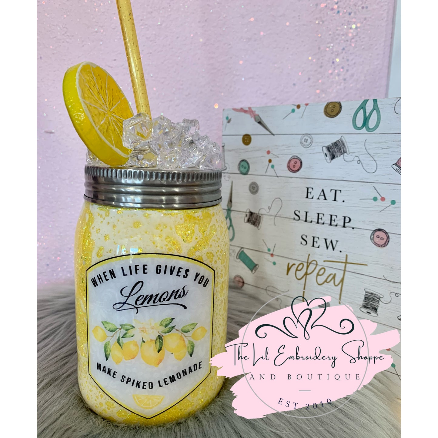 15oz LEMONADE MASON JAR