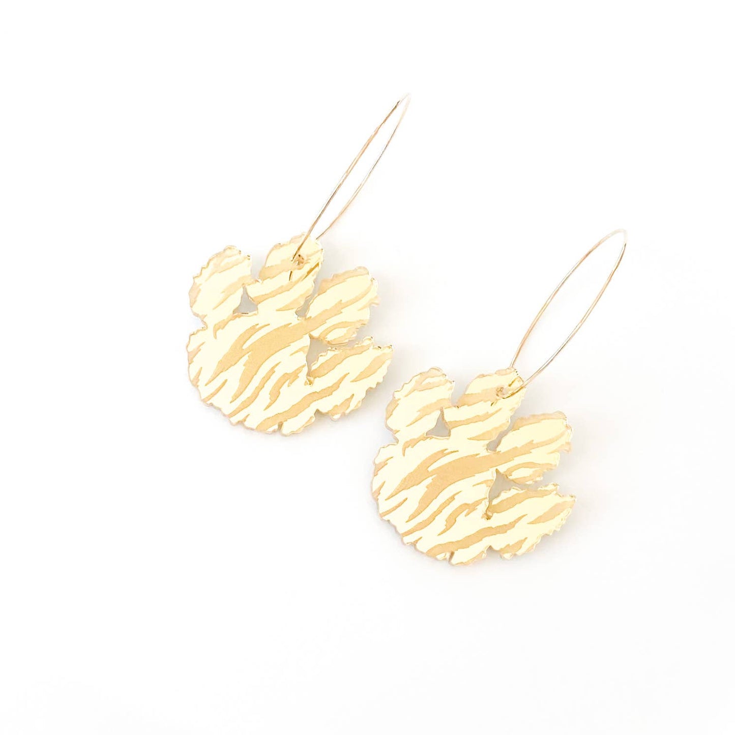 MIRROR TIGER STRIPE EARRINGS
