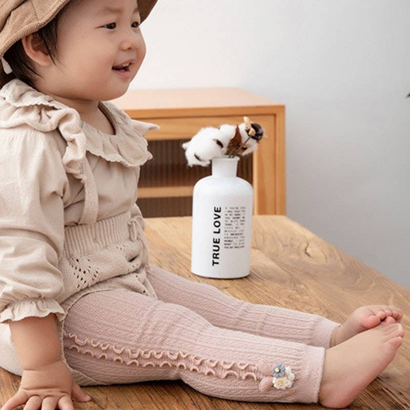 BABY RIBBED STOCKINGS - ROSE