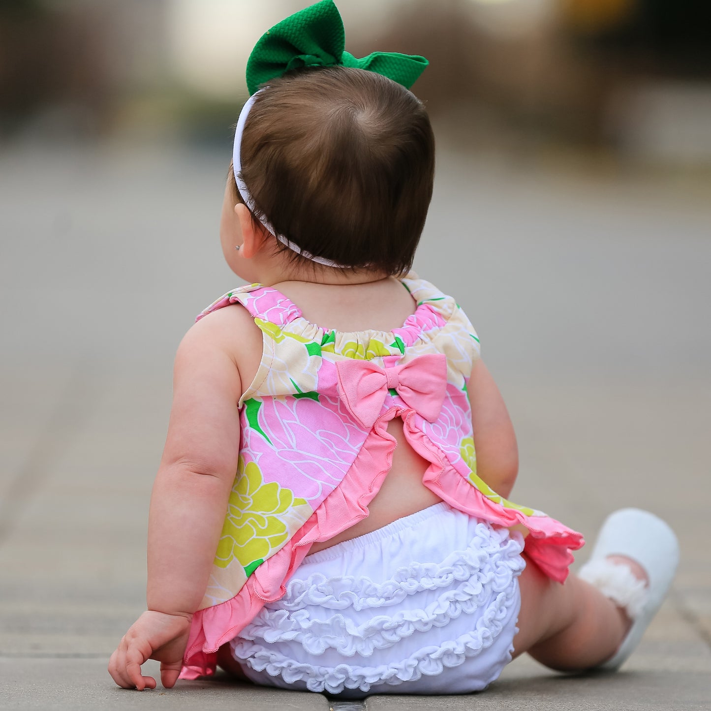 PINK FLORAL SPRING SWING TANK