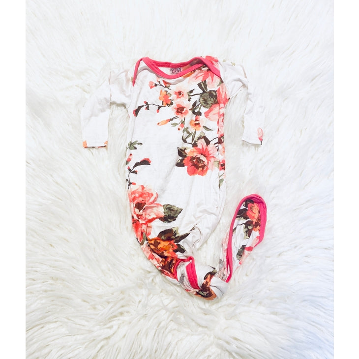 BOTANICAL FLORAL KNOTTED GOWN