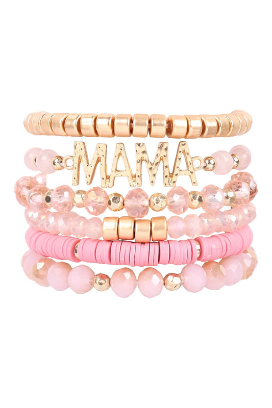MIX BEADS MAMA CHARM BRACELET