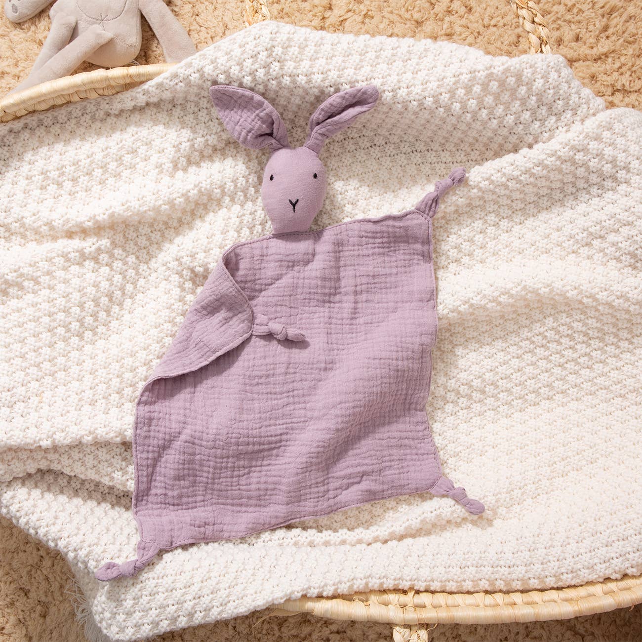 Rabbit Muslin Cotton Double-Layered Baby Drool Bib