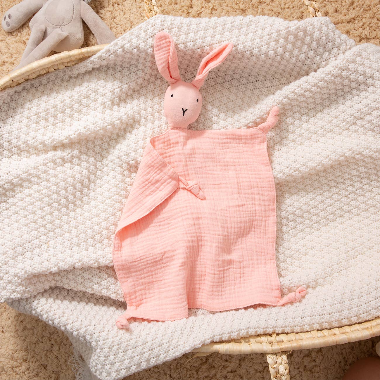 Rabbit Muslin Cotton Double-Layered Baby Drool Bib