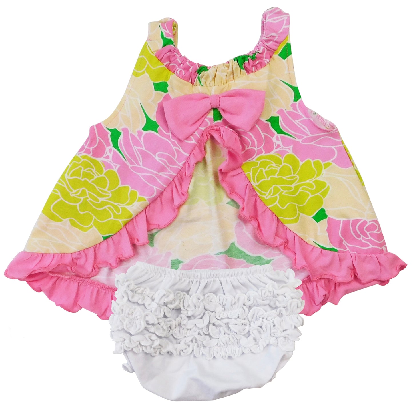 PINK FLORAL SPRING SWING TANK