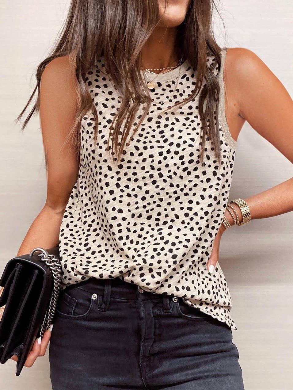 LEOPARD PRINT KNIT TANK
