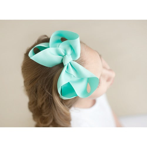 HAIR BOW - ARUBA BLUE