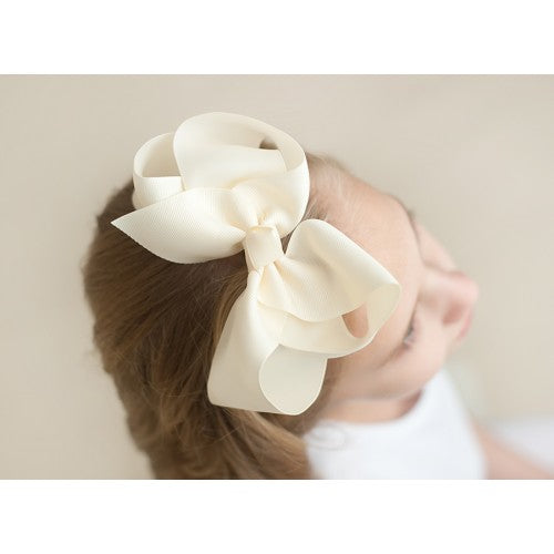 HAIR BOW - CREAM