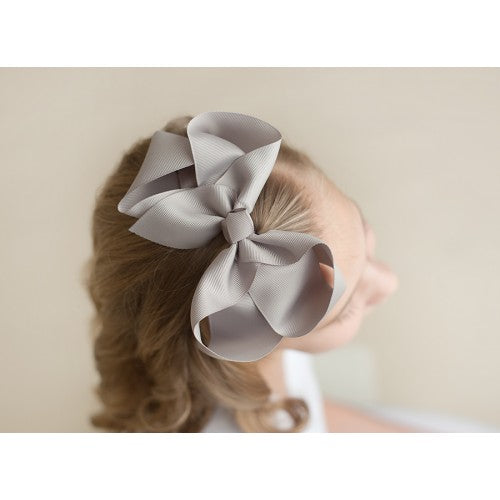 HAIR BOW - GREY