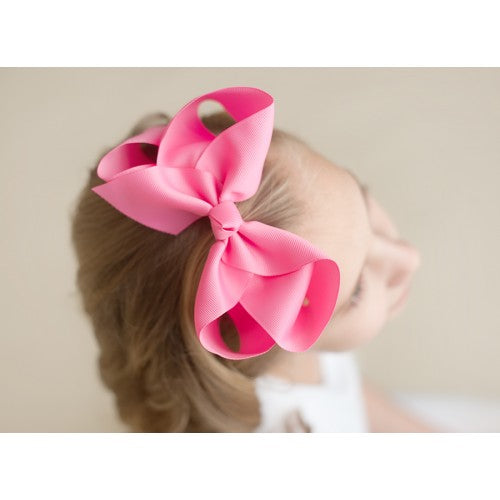HAIR BOW - HOT PINK