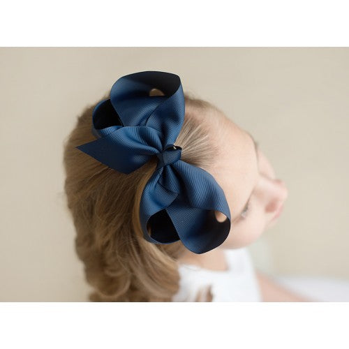 HAIR BOW - NAVY