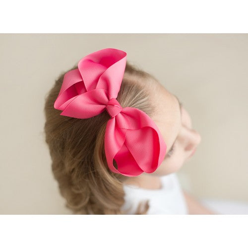 HAIR BOW - RASPBERRY