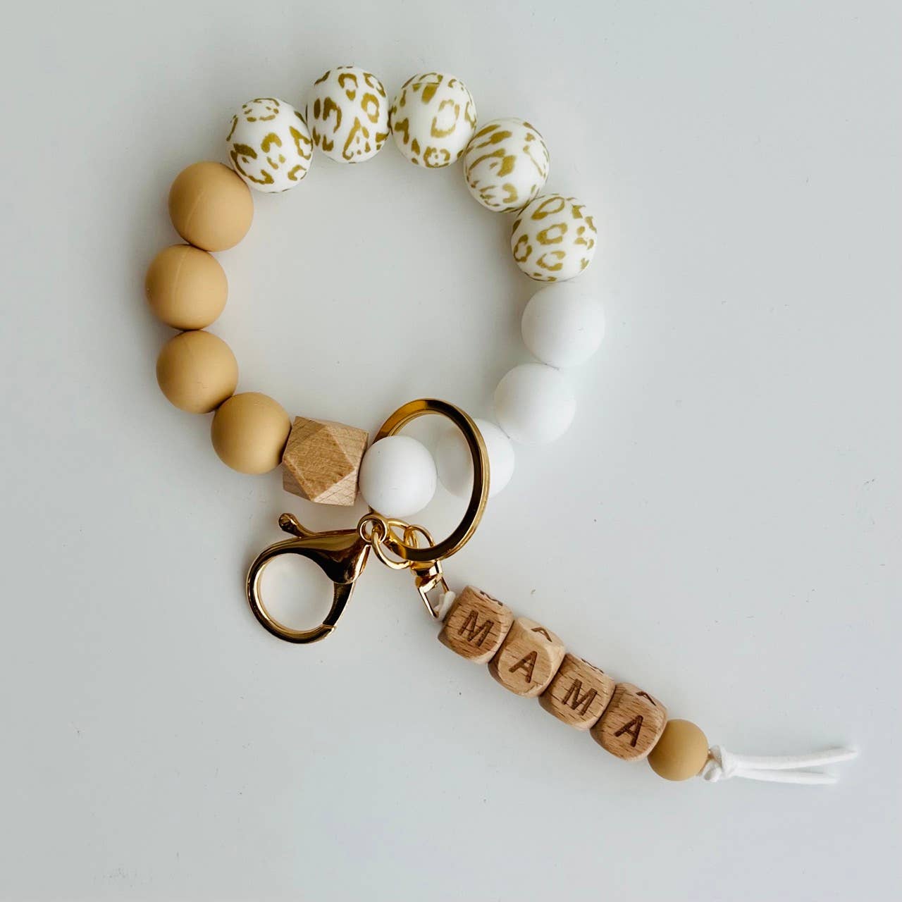 MAMA BANGLE SILICONE WRSITLET - WHITE LEO