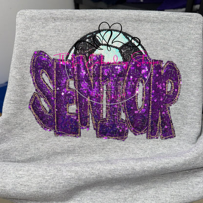 SENIOR SOCCER SEQUIN APPLIQUE SWEATSHIRT
