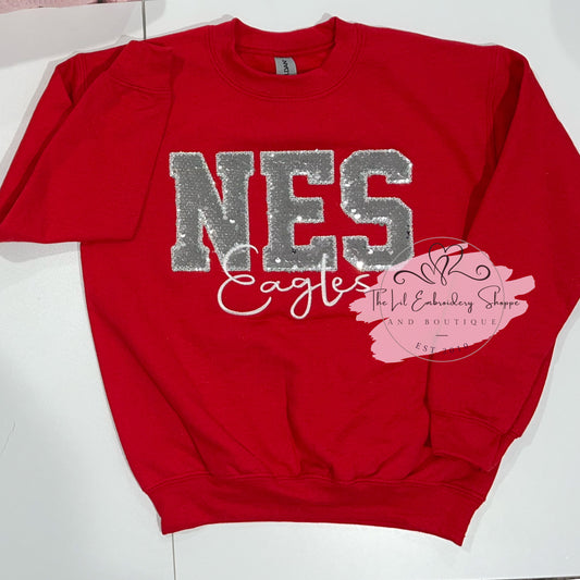 NES {sequin applique} EAGLES SWEATSHIRT