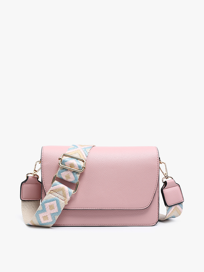 NOAH CROSSBODY W/ GUITAR STRAP: BLUSH