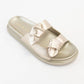 BILLIE KNOTTED SLIP-ON SANDAL: CAMEL