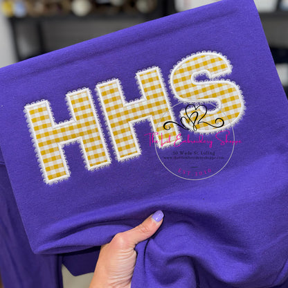 HHS {applique} with Faux Lace Trim