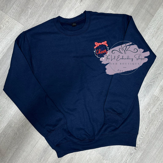 JB CHEER BOW MONOGRAM SWEATSHIRT