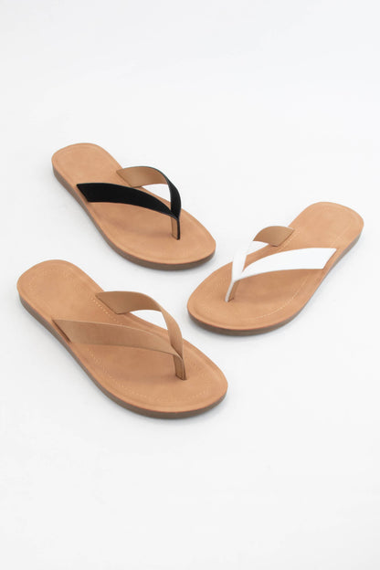 BASIC THONG SLIDE: NUDE TAN