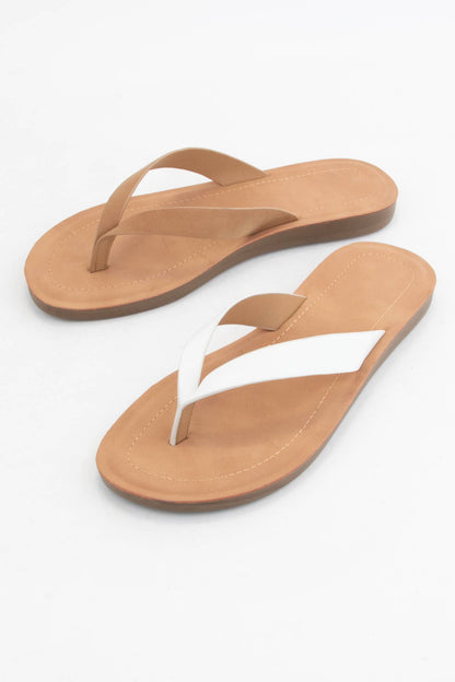 BASIC THONG SLIDE: NUDE TAN