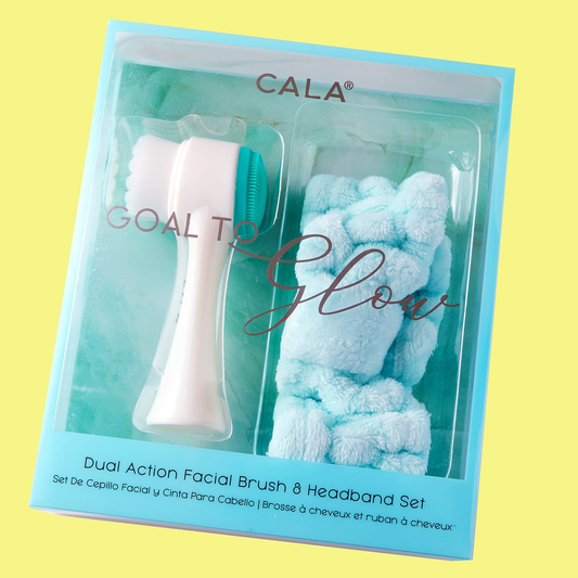 CALA GOAL TO GLOW DUAL ACTION FACIAL BRUSH & HEADBAND SET