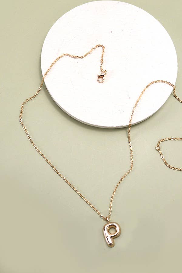 BALLOON BUBBLE INITIAL NECKLACE | 16in