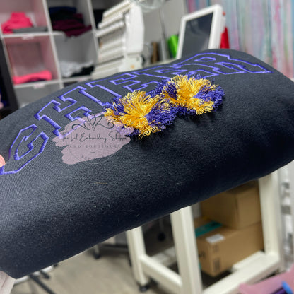 CHEER 3D POM POMS SWEATSHIRT (you pick the colors)