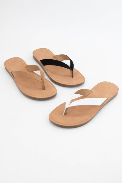 BASIC THONG SLIDE: NUDE TAN