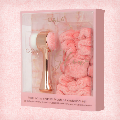 CALA GOAL TO GLOW DUAL ACTION FACIAL BRUSH & HEADBAND SET