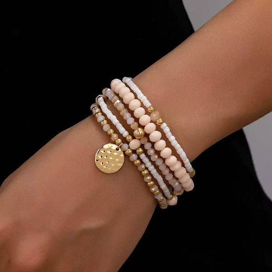 LIGHT PINK STACKABLE BRACELET SET