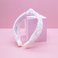 Sparkly Sequin Knot Headband: Hot Pink