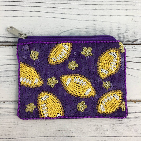 PURPLE & GOLD SEQUIN COIN PURSE