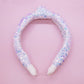 Sparkly Sequin Knot Headband: Purple