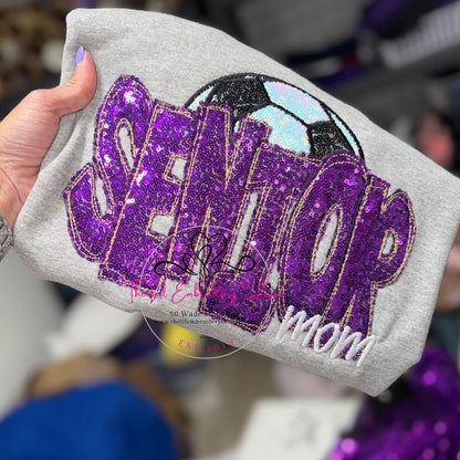 SENIOR SOCCER SEQUIN APPLIQUE SWEATSHIRT