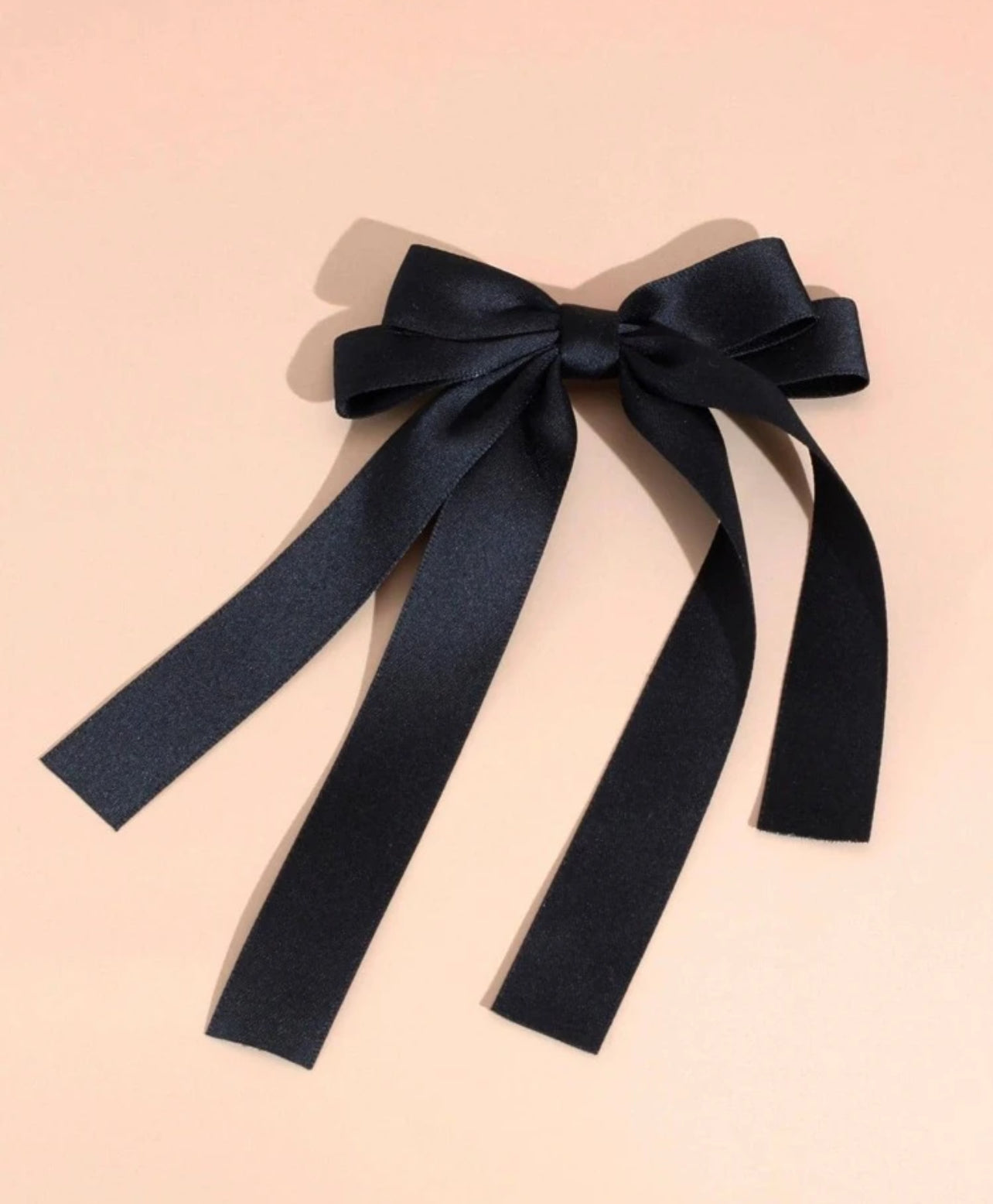 HAIR RIBBON BOW - BLACK