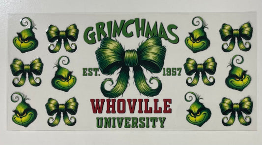 GRINCHMAS WHOVILLE UNIVERSITY UV WRAP