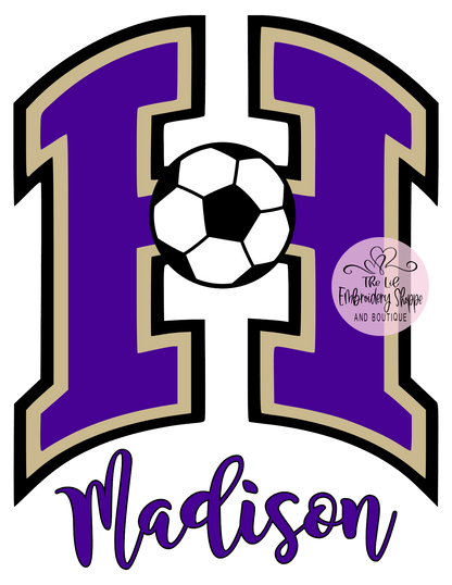 HAHNVILLE SOCCER GARDEN FLAG