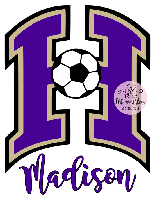 HAHNVILLE SOCCER GARDEN FLAG