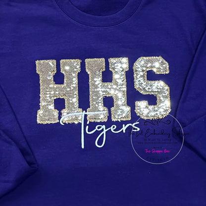 HHS {sequin applique} TIGERS SWEATSHIRT