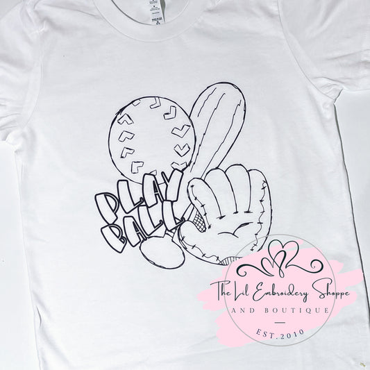 PLAY BALL (colorable t-shirt)