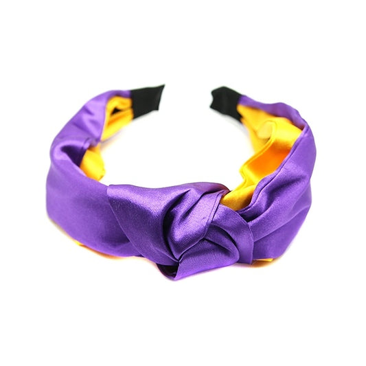 PURPLE & GOLD KNOT HEADBAND