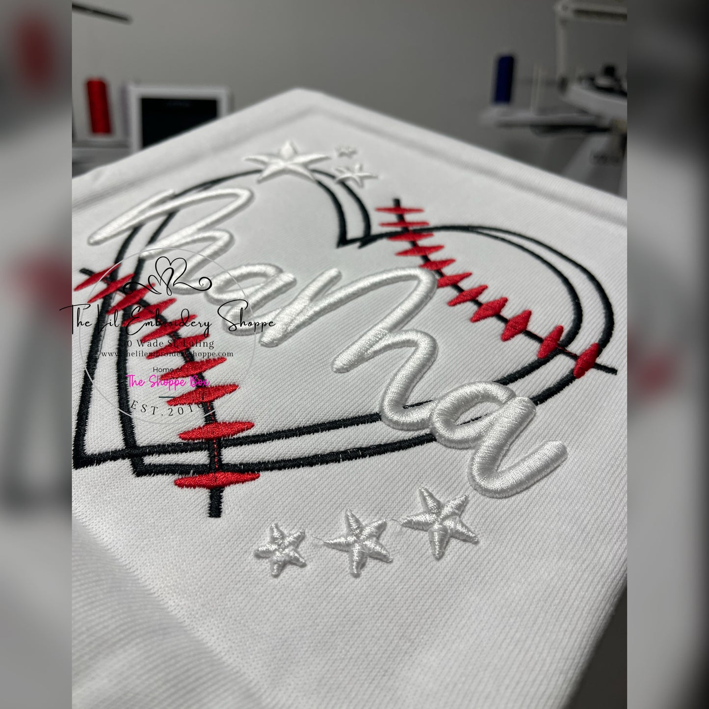 BASEBALL HEART (PUFF) MAMA
