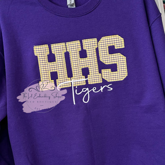 HHS {applique} TIGERS SWEATSHIRT