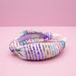 Rainbow Confetti Sequin Knot Headband: White